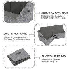 Geyecete Foldable Fabric Trapezoid – For Dog Toys Gray
