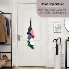 Hat Organizer Baseball Caps Rack Hangers 2PCS Door Hat Racks with 8 Stainless…