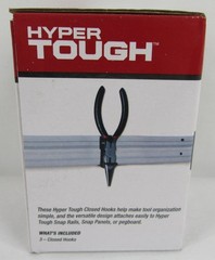 Hyper Tough Closed Hooks 3 Pack Tool Organizing Compatible Snap Panel Pegboard