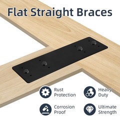 2 PCS 10×3 Inch Straight Steel Flat Plate Heavy Duty Mending Fits 4×4 6×6