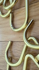 West Elm Matte Gold Metal Traditional S Hooks Hanging Hooks Set of 12