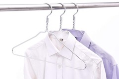Heavy-Duty Silver Aluminum Coat Hangers 10-Pack for Suits and Clothes