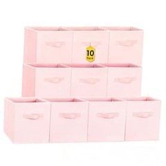 Storage Cubes- 11 Inch Cube Storage Bins for 10 Pack – 11 inches Pink