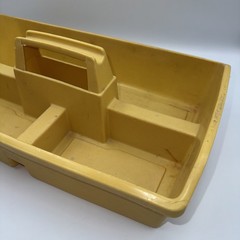 VTG Rubbermaid Yellow Divided Caddy Retro Kitchen Gardening Tool Cleaning 3153
