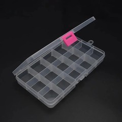 Clear Jewelry Box Plastic Bead Storage Craft Container Earrings Organizer