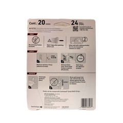 3M Command Damage Free Hanging Strips, Small Wire Hooks, (20 Hooks, 24 Strips)