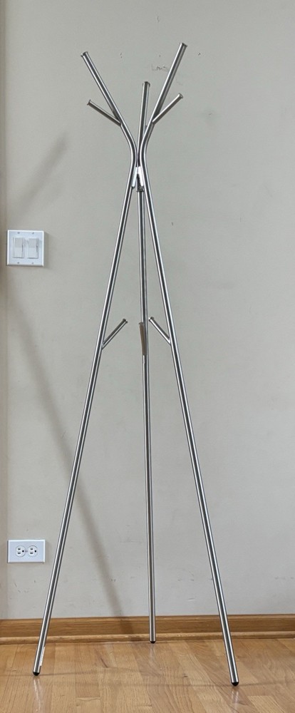 ⭐ IKEA EKRAR Tripod-Style Hat & Coat Rack Stand – CHROME – Discontinued Style ⭐