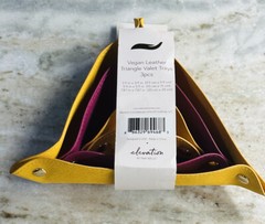 Elevation by Tina Wells Vegan Leather Traingle Valet Trays 1pk of 3pcs-Brand New