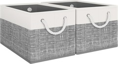 Storage Bins 2-Pack, Foldable Storage Baskets for Organizing Toys, Books, She…