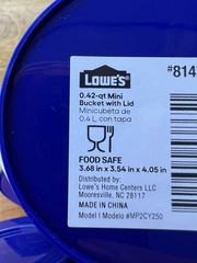 5 Pack Lowes Celebrates 250 USA Mini Blue Bucket w/ Lid Stackable American 🇺🇸
