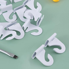 12 Pair Drop Ceiling T Bar Hooks White Metal Suspended Tile Clips