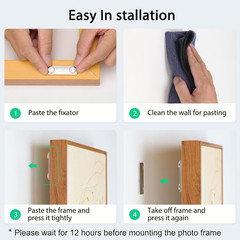 12-Pairs Magnetic Picture Hanging Strips, Magnetic Fixator Removable and Damage