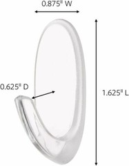 4 Packs 3M Command 6 Medium Clear Hooks & 12 Adhesive Strips Per Pack Max 2 lb
