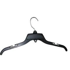 Hooks Metal Plastic Hangers Black 15″ inch Shirt Dress Coat Top – Pack of 10