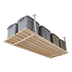33 in. x 34 in. Adjustable Garage Ceiling Mount Storage Rack Kit, Garage Over…