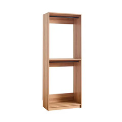 Prosper 32 In. W Oak Tower Unit 1-Shelf 2 Rods Wood Closet System
