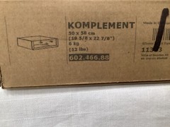 IKEA KOMPLEMENT Drawer With Glass Front BLACK BROWN 19 5/8×22 7/8″ 602.466.88
