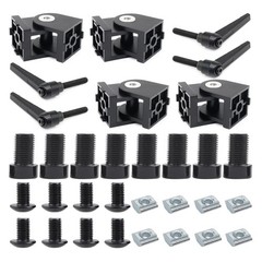 4 Sets Black 25 Series 10 Series Aluminum Extrusion Pivot Hinge Swivel Degree…