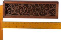 Wooden Storage Box with Removable Cover, Hollow Pull-Out Box, Pine Desktop Stati