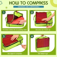 5 Pcs Packing Cubes for Suitcase Large Travel Cubes Carry on Luggage Organize…