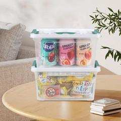 6-Pack 6 Quart Clear Plastic Storage Bins with Lids and Handles