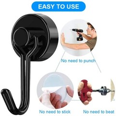 ALLNAT Magnetic Hooks Heavy Duty Strong Neodymium Swivel Swing Kitchen Magnets