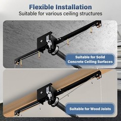 Overhead Garage Ceiling Mounted Storage Rack Lift Heavy-duty Height Adjustable
