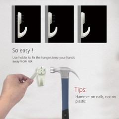 Concrete Wall Hooks，25pcs Invisible Nail Hangers, No Damage Picture Hanger ， …