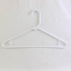 Lot of 10 White Plastic Clothes Hangers Closet Storage Organization