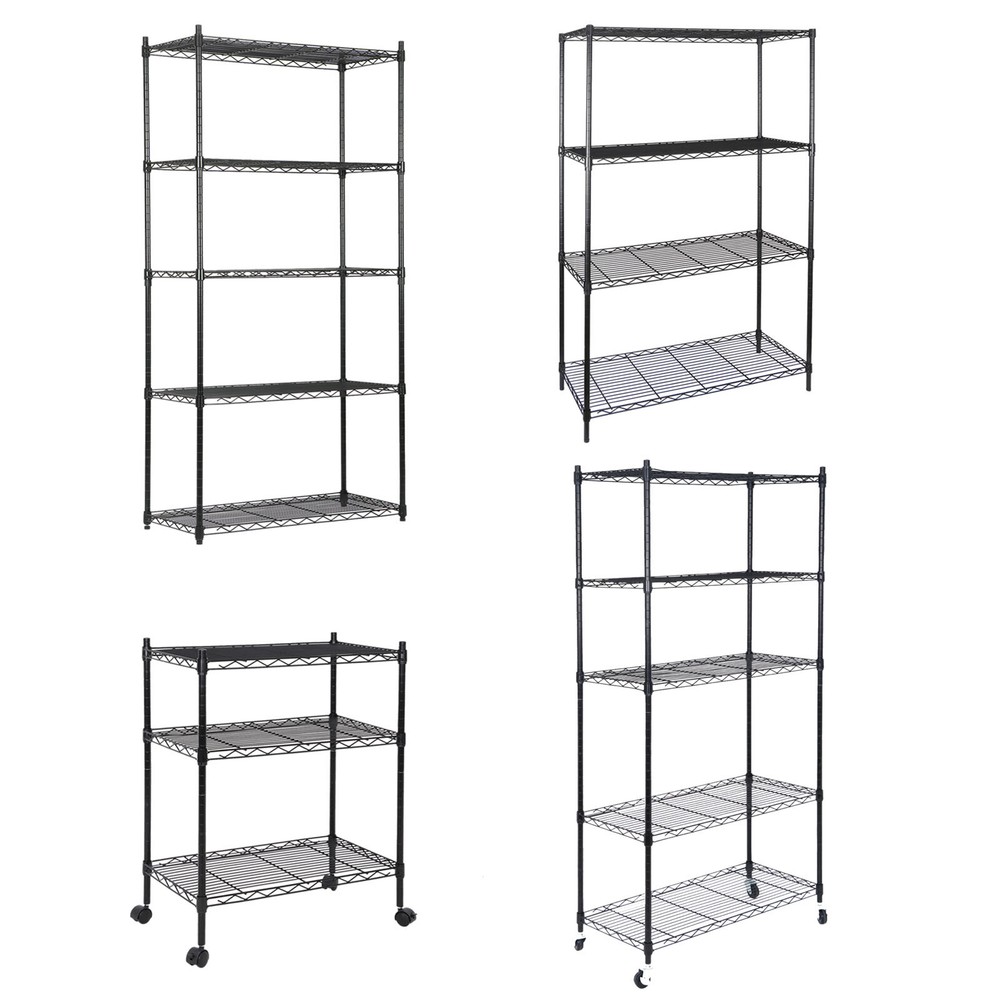 3/4/5 Tier Storage Shelves Garage Shelf Metal Shelving Organization Heavy Duty
