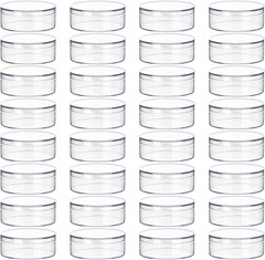 32 PCS Clear Acrylic Round Containers with Lids for Jewelry & Candy Storage