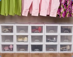 Sterilite 16 Qt Clear Stacking Storage Drawer Container (6 Pack) + 6 Qt (6 Pack)