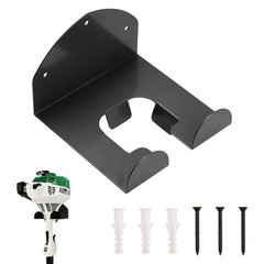 Wall Mount Trimmer Holder Heavy-Duty Garage Storage Rack for Weed Eater Black