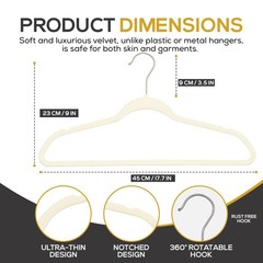 Techzoo 50 Pack New Premium Quality Velvet Hangers Ultra Thin Non Slip Adult