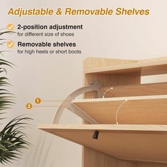 Shoe Storage Cabinet Shoe Organizer Entryway Closet Slim Shoe Rack Modern