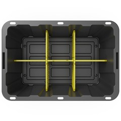 ORGANIZE-IT! 6 Slot Tote Dividers for 27 Gal Storage Containers, Yellow, 4 Pack
