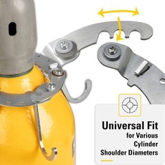 Universal Fit Gas Cylinder Accessory Hanger 6 Multi-Purpose Hooks 4-Point