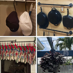 Large S Hooks 4 Pack 6In Heavy Duty Vinyl Coated Metal Hanging Closet Kitchen