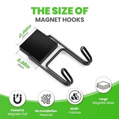 Magnetic Hooks Pcs 50lbs+ Magnet Hook 202Cruise 0.98×2.36 in 6 Black
