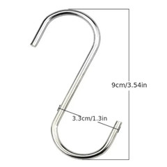 10pcs Stainless Steel S Hooks Multi-Purpose Hanging Storage Hooks – NEW