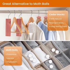Fresh Cedar Blocks & Sachets Pack for Ultimate Closet Organization – 40 Count