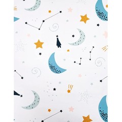 Yifasy Drawer Shelf Liner Moon Stars Self-Adhesive 17.7″W x 118″L,
