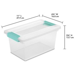 Sterilite Deep Clip Storage Box Container, 8 Pack & Medium Clip Box, 4 Pack