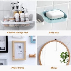 40/2Pcs Double Side Hooks Transparent Invisible Traceless Hook Self-Adhesive Wal