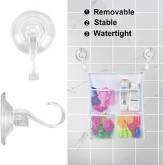2PCS Heavy Duty Suction Cup Hook Cup Wall Wreath Hanger Window Shower Kitchen