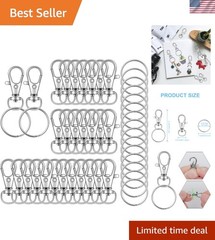 1.25inch Swivel Snap Hooks – 70PCS Zinc Alloy Key Rings for Crafting Elegance