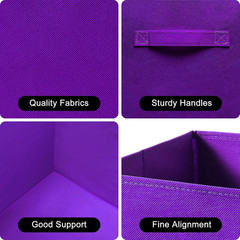 Collapsible Fabric Storage Bins – 6 Pack Cube Organizers in Dark Colors, 11 Inch