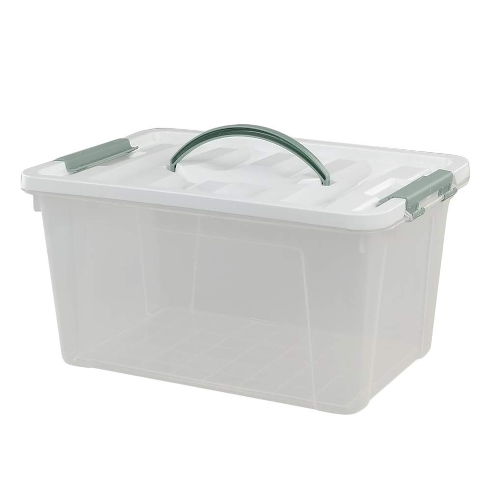 14 Quart Latching Box, Great Funtionality Plastic Storage Bin with Lid, Clear…