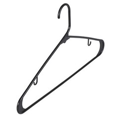 Clothes Hangers (100 Pack) Plastic Premium Quality Gallus Shirt Hanger Black
