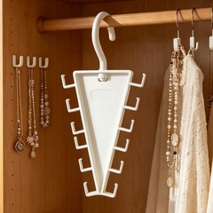 2 X V-shaped hanger with double-sided hooks wardrobe organization